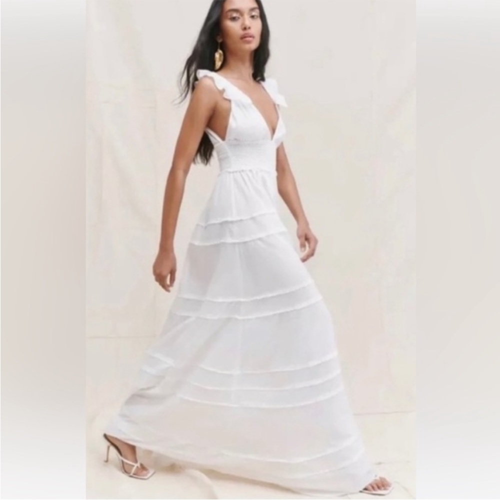 Reformation ivory Hampton Dress Size 2